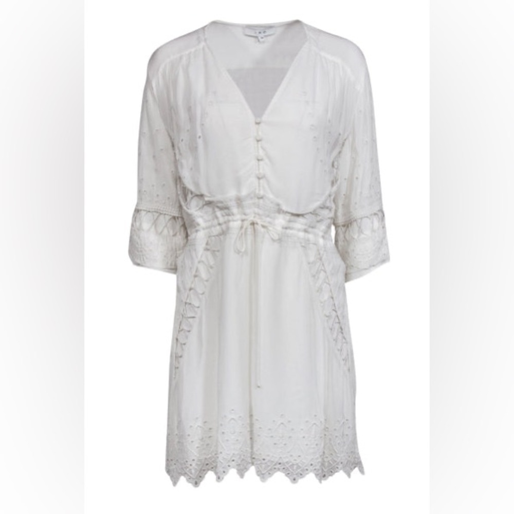 IRO White Eyelet Dress, Sz FR 34/ US 2